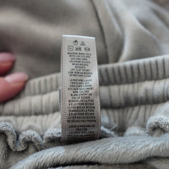 EUC Skims Velour Jogger Womens Size L Grey Lounger Athleisure Soft Zip Pocket Pa - Picture 11 of 11